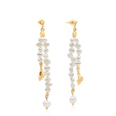 Geometric Pearl Tassel Exaggerated Earrings