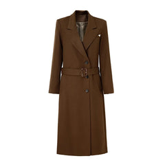 Warm Woolen Solid Long Coat