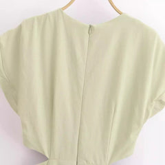 Buckled Hollow Waist Dress