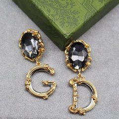 Retro Asymmetrical Clip Earrings