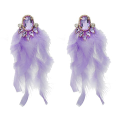 Pre Order: Bohemian Feather Tassel Earrings