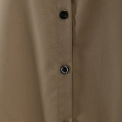 Solid Irregular Long Sleeve Casual Shirt