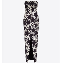 Star Strapless Slim Fit Backless Maxi Dress