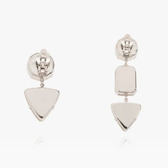 Clear Rhinestone Pendant Long Drop Earrings