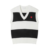 Heart Knitted Stripe Vest