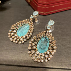 Pre Order: Blue Cubic Zirconia Earrings