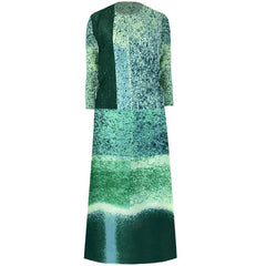 Casual Print Pleated A-Line Dress