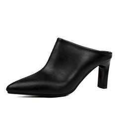 Retro Stiletto Pointed Toe Mules