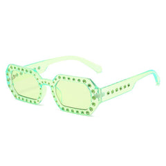 Diamond Inlaid Small Frame Sunglasses