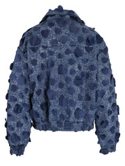 Jacquard 3D Love Big Denim Jacket