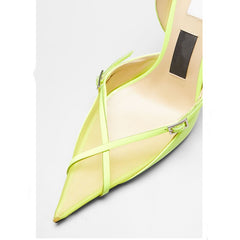 Cross Strap Mesh Party Sandals