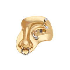 Half Face Mask Brooch