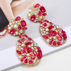 Water Drop Crystal Pendant Earrings