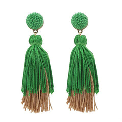 Pre Order: Bohemian Double Layered Tassel Earrings