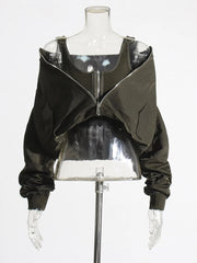 Solid Convertible Bomber Jacket