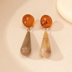 Resin Geometric Irregular Water Drop Acrylic Earrings