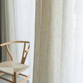 Modern Japanese style linen curtain Thicken gauze curtain contracted bedroom wave window balcony gauze shading window screen