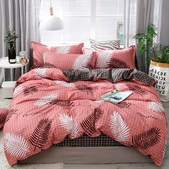 Home Textile Pink Bedding Set For Girl Kid Teen Beds Sheet Strawberry Duvet Quilt Cover Pillowcase Stripe Bed Sheet