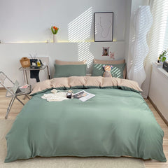 Solid Color Quilt Cover Single Double Duvet Cover Grey King Size Comforter Cover High Quality Skin Friendly Fabric Bedding Cover