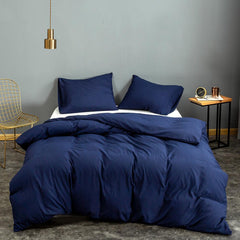 Bonenjoy 1 pc Duvet Cover Blue Solid Color Microfiber Single/Queen/King dekbedovertrek 200x220 (no pillowcase)