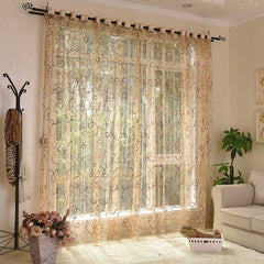Modern Bird Nest Embroidered Tulle Curtains for Living Room Window Treatment Sheer Voile Curtain for Bedroom Custom Home