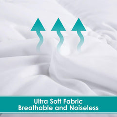 Peter Khanun White Duvet 300g/m2 Soft Microfiber Quilt 4 Seasons Winter Comforter Blanket Plush Microfiber Fill Machine Washable