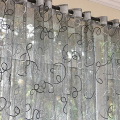 Modern Bird Nest Embroidered Tulle Curtains for Living Room Window Treatment Sheer Voile Curtain for Bedroom Custom Home