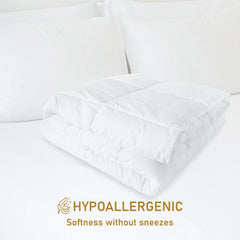 Peter Khanun White Duvet 300g/m2 Soft Microfiber Quilt 4 Seasons Winter Comforter Blanket Plush Microfiber Fill Machine Washable