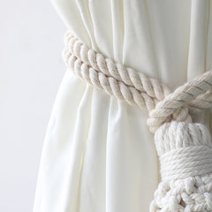 Macrame Curtain Tiebacks Boho Rope Curtain Tie Back Decorative Woven Curtain Holdbacks Home Decor Room Deocration