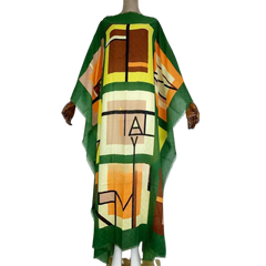 Vibrant Abstract Kaftan Dress - WINI