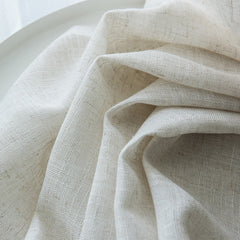 Modern Japanese style linen curtain Thicken gauze curtain contracted bedroom wave window balcony gauze shading window screen