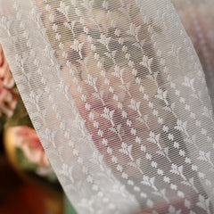 Korean White Embroidered Voile Curtains For Bedroom Window Curtain For Living Room Sheer tulle Curtain Blinds Custom Made Drapes