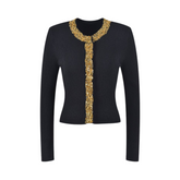 Pre Order: Beaded Sequined Knit Cardigan