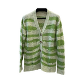 Distressed Mohair Knitted Cardigan