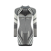 Contour Patterns Bodycon Mini Dress