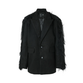 Furry Sleeves Loose Fit Jacket