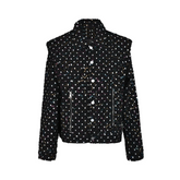 Sequins Overstitch Deco Denim Jacket