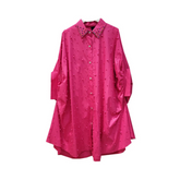 Pre Order: Beaded Batwing Midi Shirt Dress