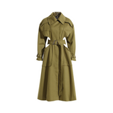 Waist Cutout Belted Trench Coat