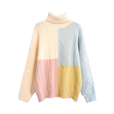 Pastels Turtleneck Knitted Sweater