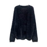 Crew Neck Knitted Wool Sweater