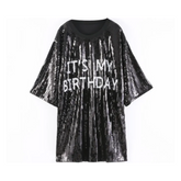 Pre Order: Bday Sequins Loose T-shirt