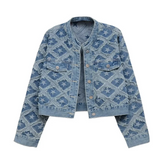 Fringed Star Parches Denim Jacket