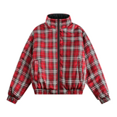 Plaid Zip-Up Reversible Jacket