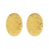 Classic Textured Oval Earrings