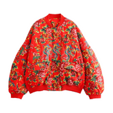 Oriental Floral Padded Jacket