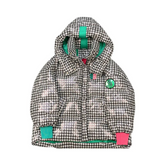 Houndstooth Icon Patches Hooded Jacket