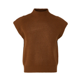 Turtleneck Sleeveless Knitted Sweater