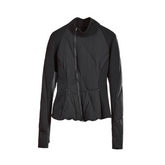 Zip-Up Stand Collar Contoured Jacket