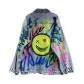Graffiti Back Denim Jacket